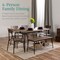 Best Choice Products 6-Piece 55in Modern Home Dining Set w/ Storage Racks, Rectangular Table, Bench, 4 Chairs